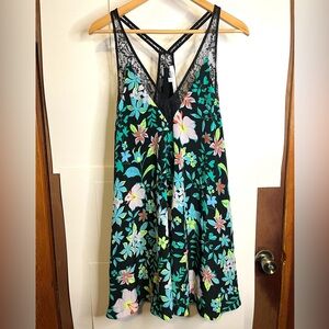 Lovers + Friends Women’s Size M Tropical Floral Sleeveless Racerback Mini Dress